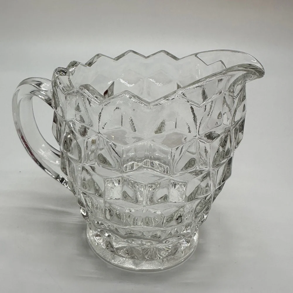 Vintage glass creamer American